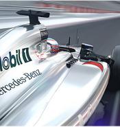 Mercedes Mclaren F1 car with Mobil1 sponsorship